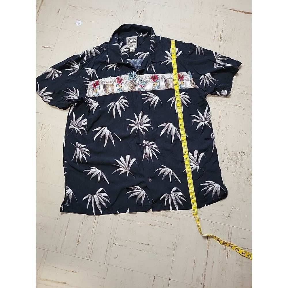 Steve &‎ Barrys Hawaiian Classic Shirt Mens XL Tropical Leaf Cocktail Print VTG